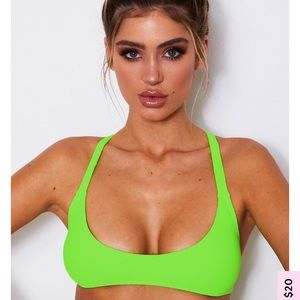 White Fox Bikini Top Small